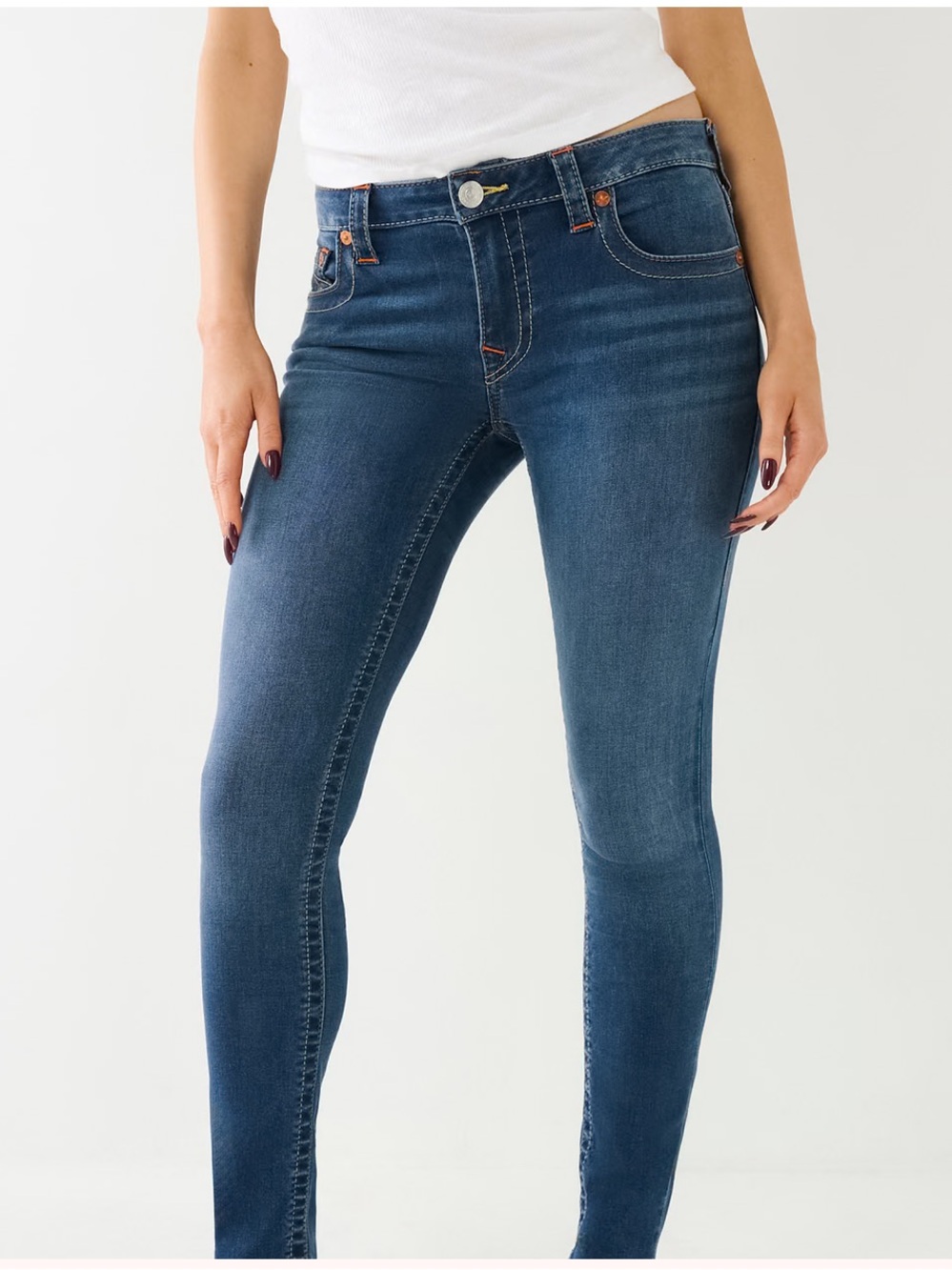 True Religion Jenny Mid Rise Skinny Jeans